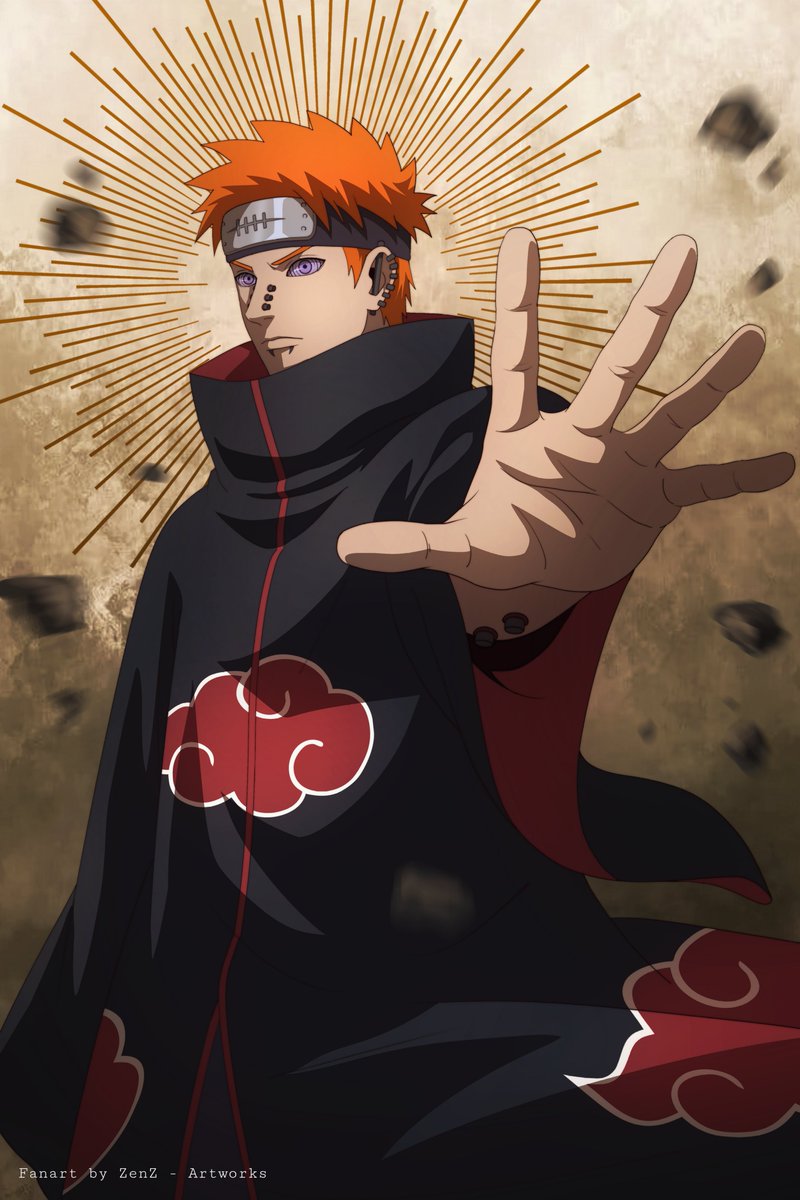 ZenZartz's tweet photo. "feel pain, accept pain, know pain" 

#pain #akatsuki #fanart https://t.co/xpWwy7HS65