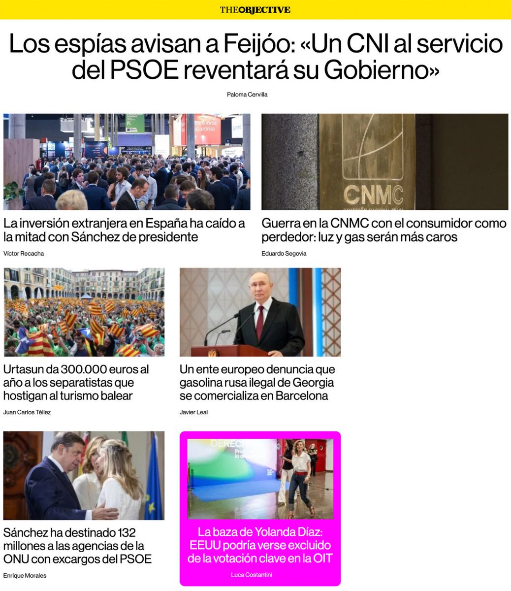 TheObjective_es's tweet photo. 📰 Esta es nuestra portada de este martes, 28 de julio de 2026. Consulte aquí todas las noticias del día. 👉 https://t.co/5s0xVqHGnB https://t.co/YsF3kdJtTV