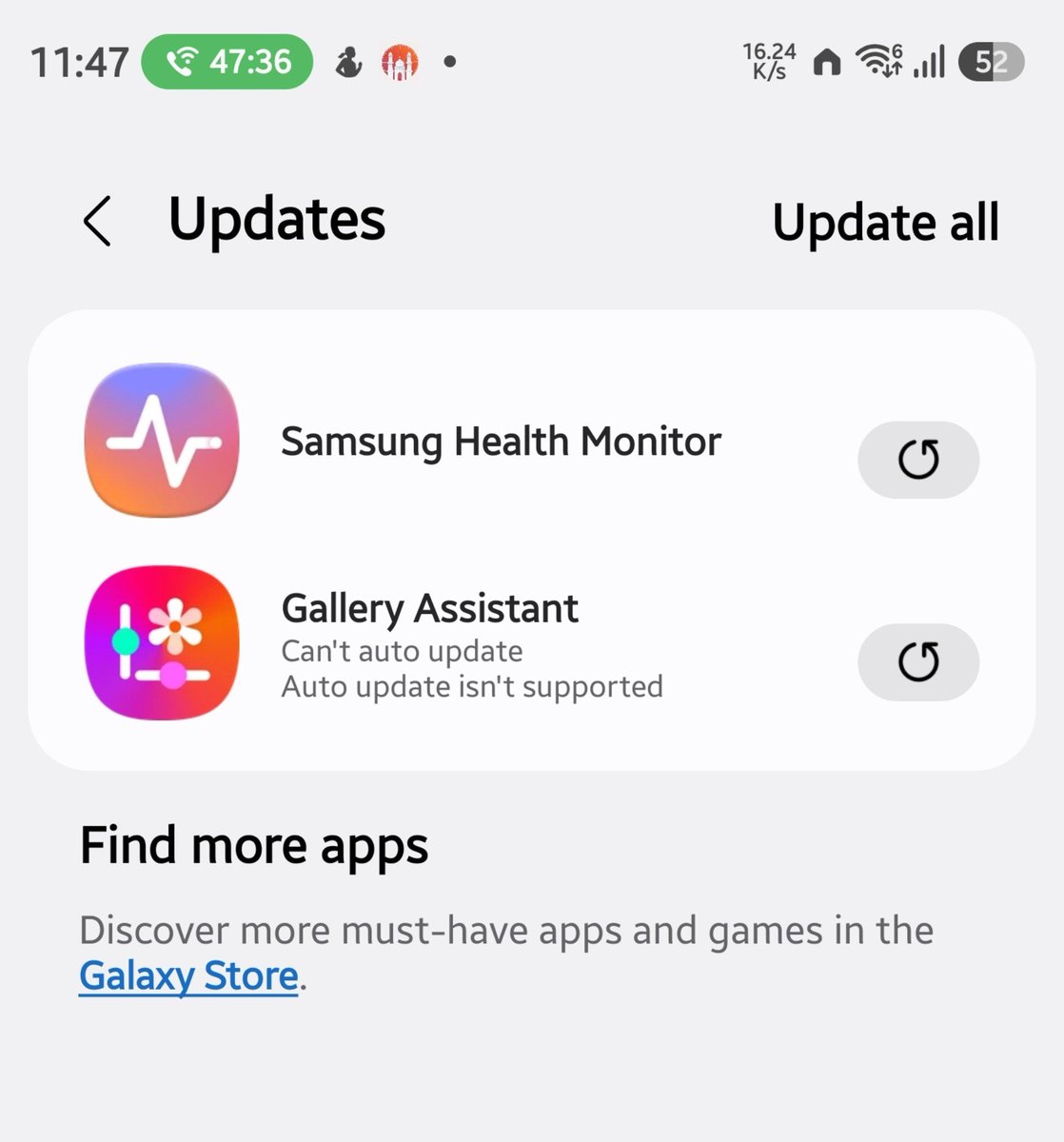 mnh_18's tweet photo. Updates available on #galaxystore Check and update now #samsung #oneui9 #Google https://t.co/l5xIWPumpt