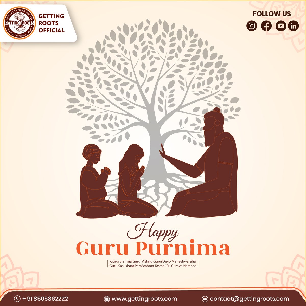 GettingRoots's tweet photo. Happy Guru Purnima! 

A Guru shapes character, confidence, and purpose.

This Guru Purnima, we thank every mentor who inspires growth. Special gratitude to Prof. Beenu Kumar Taneja Sir for his guidance and vision.

Wishing everyone a blessed Guru Purnima.

#GuruPurnima https://t.co/WfJiOVxqG1