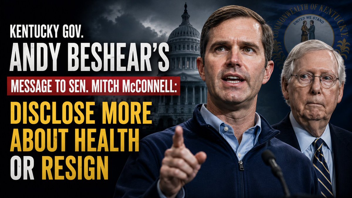 stlc7998's tweet photo. Andy Beshear Urges Mitch McConnell: Be Transparent About Your Health or Step Down Read More.....https://t.co/lU1EIP9gIz
#MitchMcConnell #AndyBeshear #Kentucky #USSenate #Republicans #Democrats #Transparency #HealthDisclosure #USPolitics #JohnThune #SenateLeadership #2028Election https://t.co/1TgjthUg6L