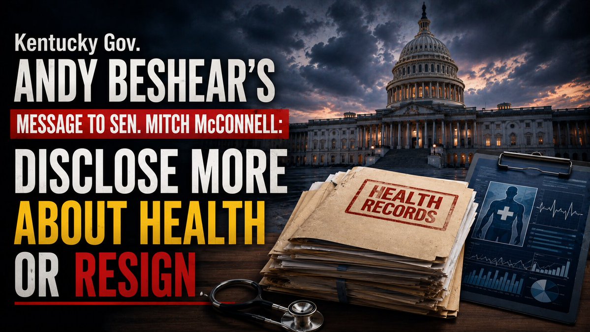 stlc7998's tweet photo. Andy Beshear Urges Mitch McConnell: Be Transparent About Your Health or Step Down Read More.....https://t.co/lU1EIP9gIz
#MitchMcConnell #AndyBeshear #Kentucky #USSenate #Republicans #Democrats #Transparency #HealthDisclosure #USPolitics #JohnThune #SenateLeadership #2028Election https://t.co/1TgjthUg6L