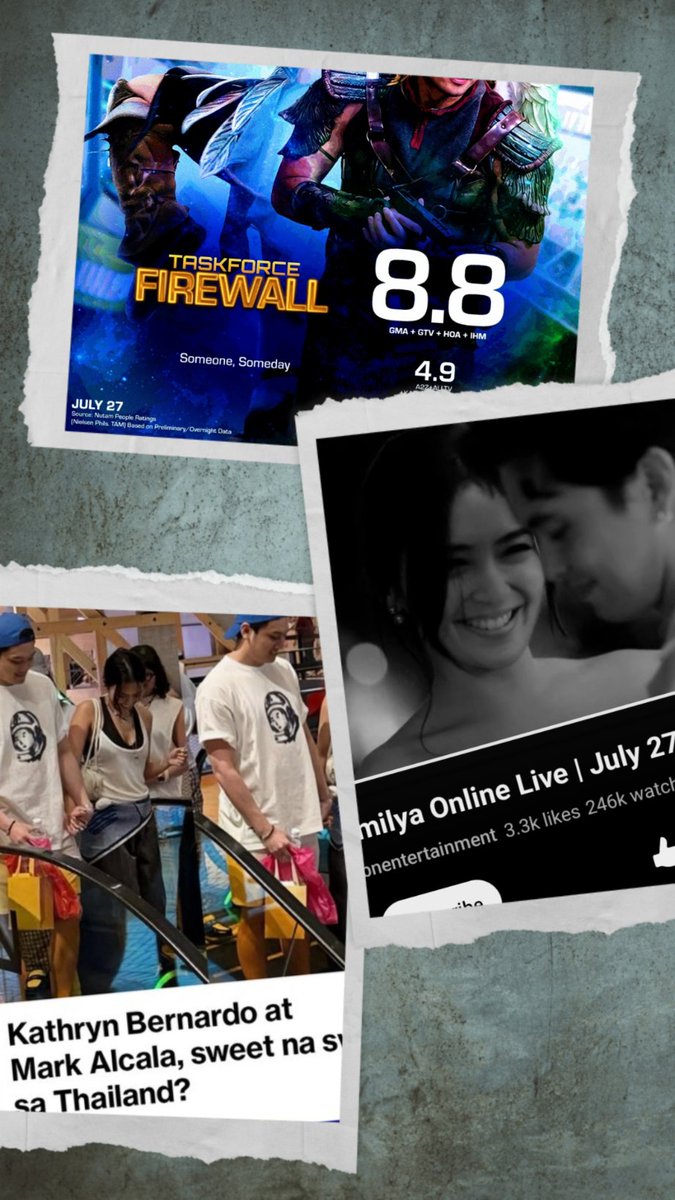 MontanosPebrero's tweet photo. Thank you all, hindi nagpatalo ang #TaskforceFirewall ng GMA 🏆

Ito ay sa kabila ng hinihinalang supporta sa #SomeoneSomeday from #KathrynBernardo 's fans and rumoured bf Mark Alcala and his constituents.  Mababa rin ang likes online, nasa 3.3k lang from supposedly 246k viewers. https://t.co/b9lO493OMp