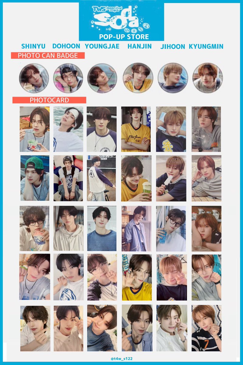 hj19502's tweet photo. TWS SODA SODA 渋谷109ポップアップ POPUPトレカ 交換

【譲】画像のもの

【求】ジフン

#TWS交換 https://t.co/dozgugDo0X