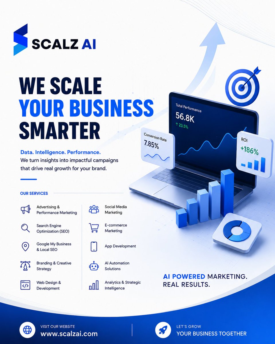 scalzai_'s tweet photo. Scale your business smarter with AI-powered digital marketing to help businesses attract more customers, generate qualified leads, and achieve sustainable growth.

Website: https://t.co/losNkPH6Ez

#ScalzAi #AIDigitalMarketing #DigitalMarketingAgency #PerformanceMarketing #SEO https://t.co/qhWwUYbjwr