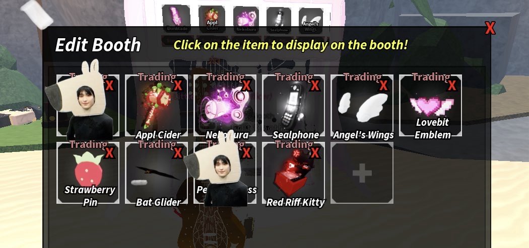 mocacatt's tweet photo. ✮ wts ✮
 
nekoburo 40k
apple cider 17k
sealphone 10k
Ulemon 10k
red riff kitty 12k
angel wings latern 15k
strawberry pin 10k
love bit emblem 12k
windchime latern 12k
derpkat latern 10k
bat glider 5k
88 bit halo 8k https://t.co/QV6tdbB2th