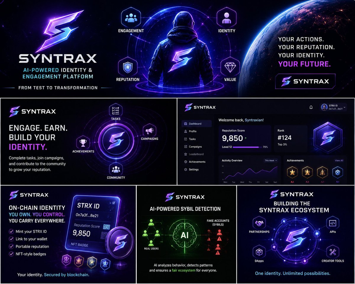jimoh12231's tweet photo. Syntrax's goal is to let users build a reputation over time through genuine engagement, making it easier for projects to recognize trusted contributors.
fraud is one of the biggest challenges in Web3 communities. @SyntraxXYZ $STRX https://t.co/O7QbKcPdcG