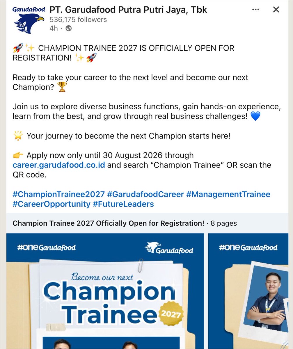 happenfed's tweet photo. Hallo guys.. ini buat fresh graduate yaa
Hampir mirip sama management trainee yaa https://t.co/FrpaY8y4vt
