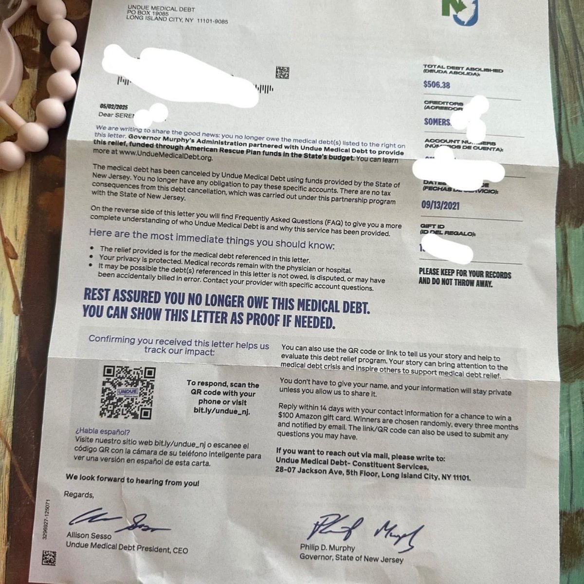 interesting_aIl's tweet photo. A US non-profit organization has deleted over $40 billion in medical debt across the country

People simply receive a letter telling them their debt is gone https://t.co/H7VP3bXdTw