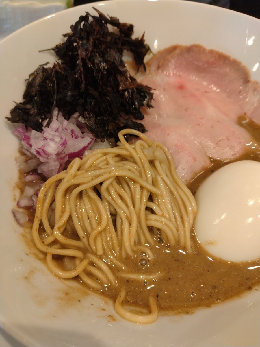 3m_m_m3's tweet photo. にぼしら〜めん　ニボ太郎

【限定】濃厚：焼き青森と千葉2種 ほか

#初のカエシレス
#ドロドロ濃厚スープ
​#歯切れの良いパツパツの細麺
​#チャーシューも絶品
#煮干しらーめん
#茨城県
#つくば市 https://t.co/DXXigTdDPQ