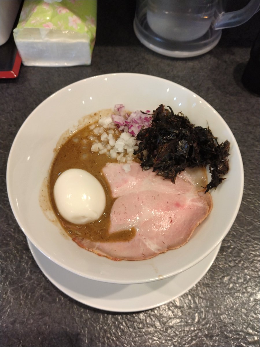 3m_m_m3's tweet photo. にぼしら〜めん　ニボ太郎

【限定】濃厚：焼き青森と千葉2種 ほか

#初のカエシレス
#ドロドロ濃厚スープ
​#歯切れの良いパツパツの細麺
​#チャーシューも絶品
#煮干しらーめん
#茨城県
#つくば市 https://t.co/DXXigTdDPQ