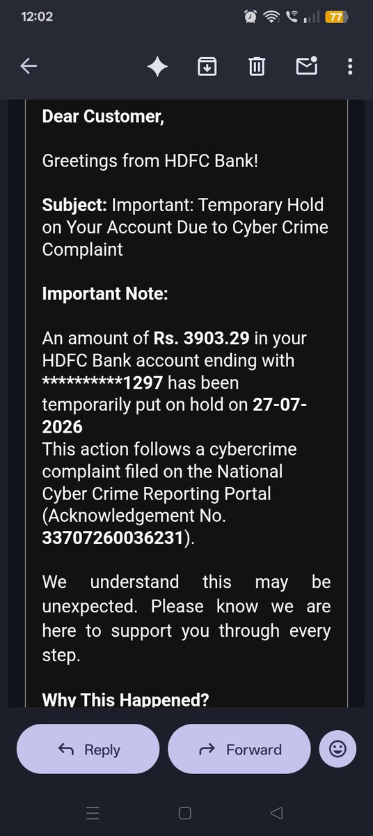 ImRo001's tweet photo. @HDFC_Bank 
Why?
Give me a solution 
Please remove hold from my account https://t.co/toQqkq74Dd