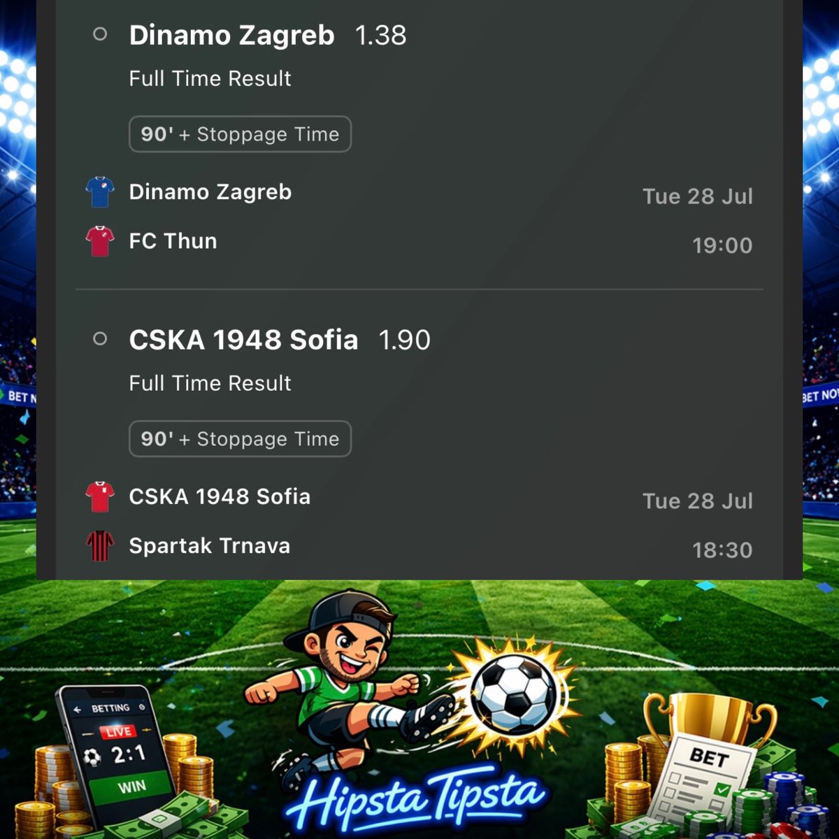 TheHipstaTipsta's tweet photo. ⚽️ TUESDAY TIPS ⚽️ 

- Mixed Double 🔥 

Make sure to join the FREE Telegram group for more 😎 👇

https://t.co/5DLrF2ETAV https://t.co/jIe9BLA4Lw