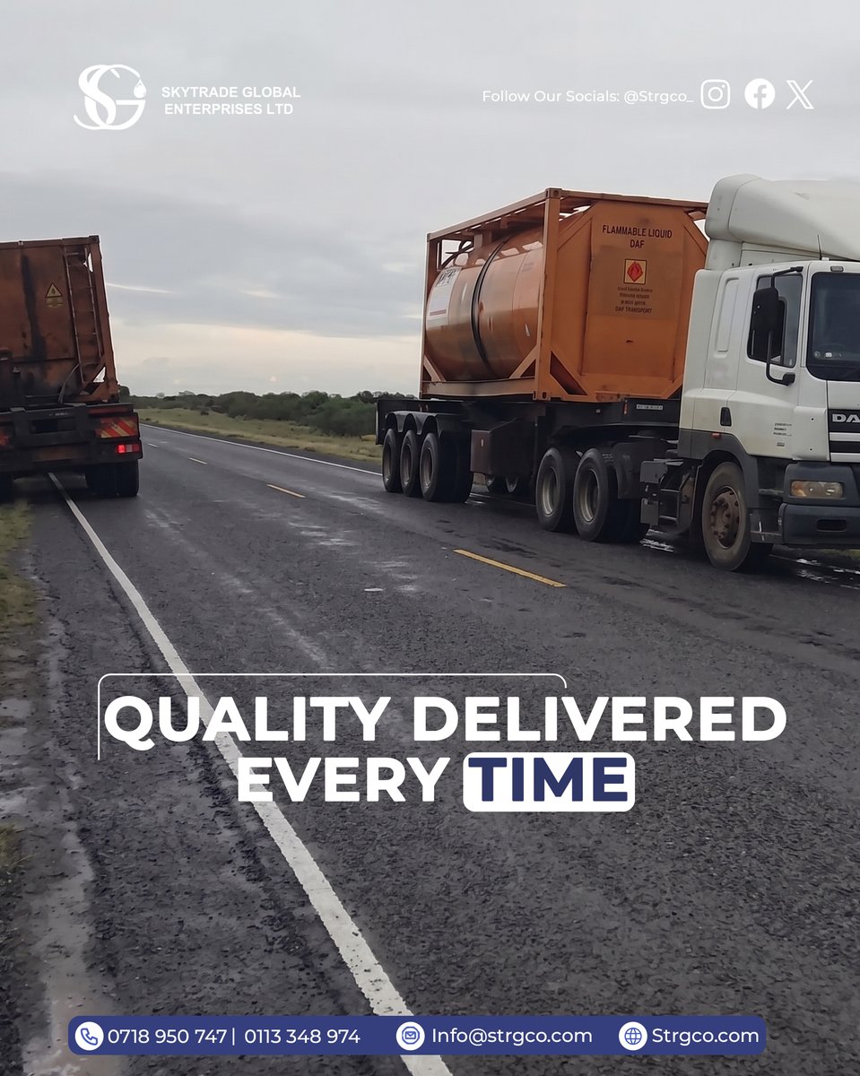 strgco_'s tweet photo. Quality goes beyond the product it defines every delivery. Our reliable supply chain, customer-focused approach, and commitment to excellence ensure that every order arrives safely, on time, and ready to support your project's success.
Call us: 0113 348 974 | 0718 950 747
Visit: https://t.co/zDLz1XIx6V
#BitumenExperts #QualityYouCanSee #bitumen #BitumenSupply #BitumenExport #bitumen_price #quality #BitumenSupply #yourbitumendistributor #bitumenkenya #bitumeneastafrica #BuildingSolutions #ConstructionKenya #KenyaStandards #ReliableMaterials #logistics #supplychain #bulkbiumen #delivery #trustedsupplier