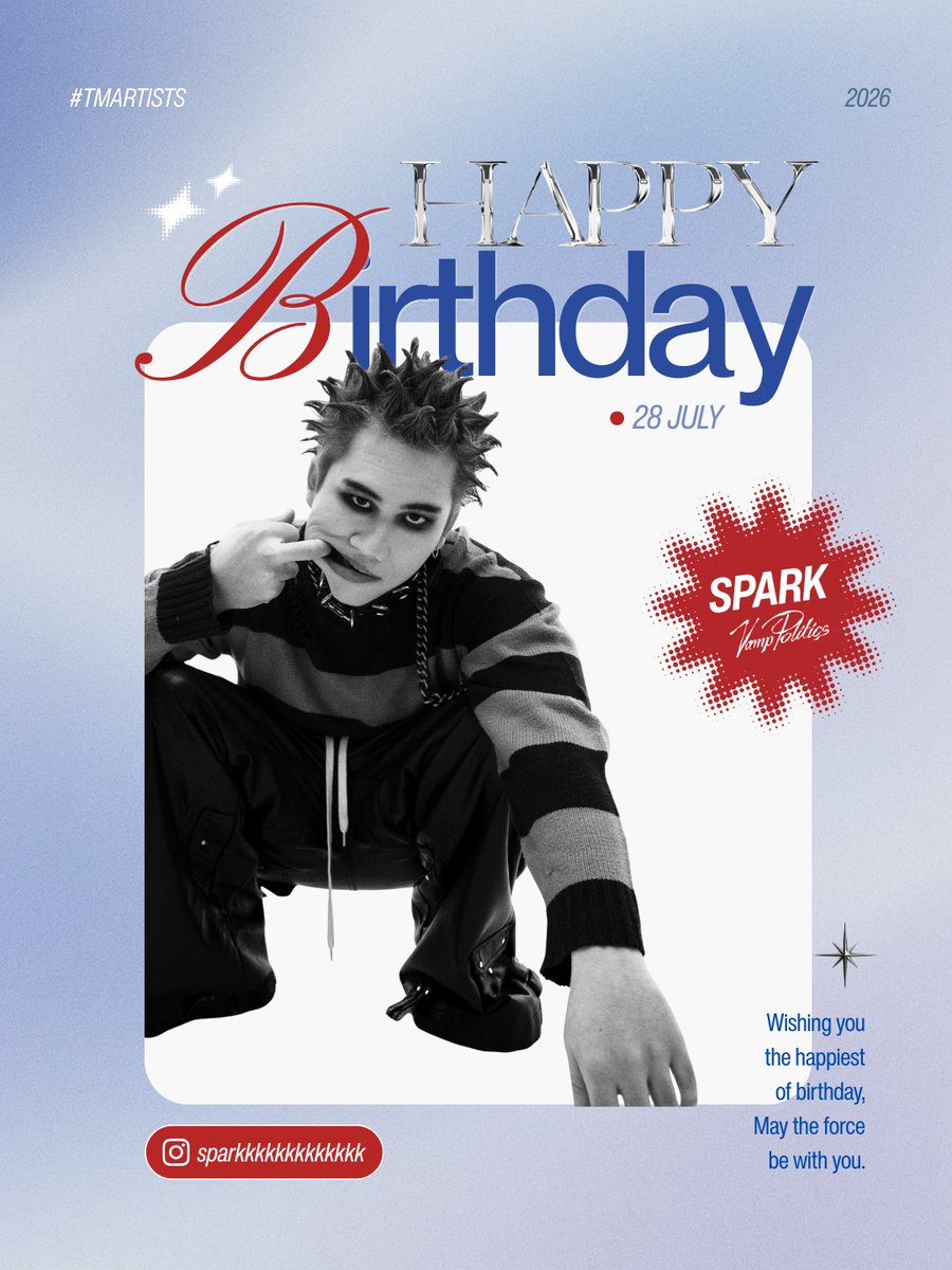 tmofficialth's tweet photo. Happy Birthday to Spark Guitarist from Vamp Politics 🎸🔨

#TalentManagement #TM #TMartists #VampPolitics https://t.co/ktkq4KRDOE