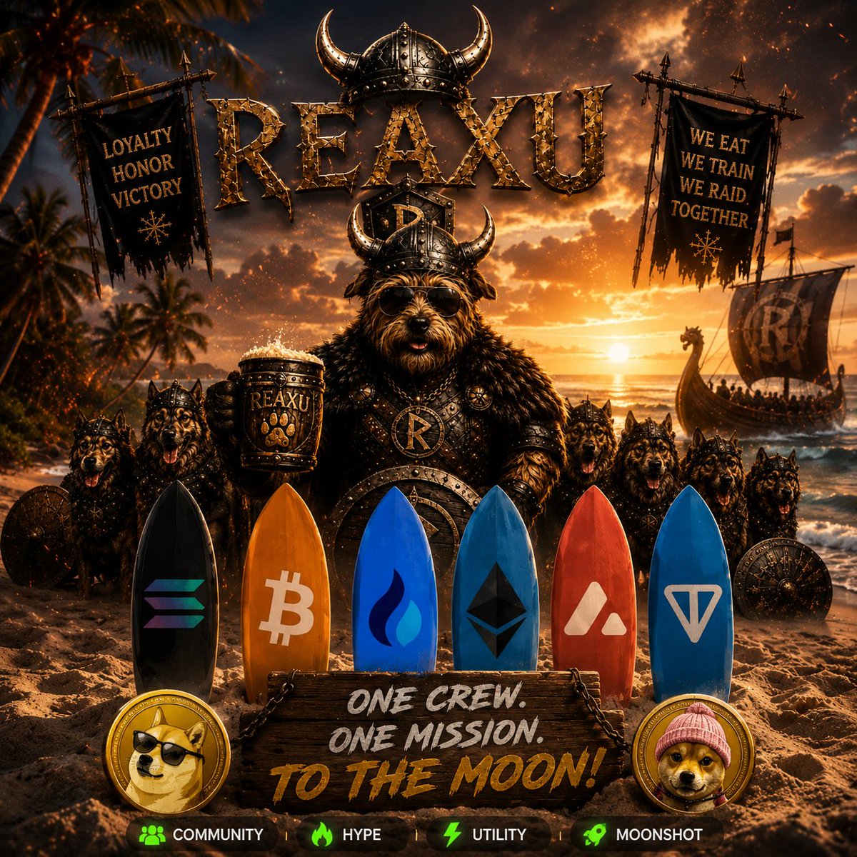 LOYALTHONEtxvh's tweet photo. From BTC to SOL, ETH, AVAX &amp; TON—strong communities build the future together. REAXU stands for loyalty, unity, and relentless growth. One Crew. One Mission. No fear. No limits.

🌕#binance

#REAXU #Crypto #Bitcoin #Ethereum #Solana #Avalanche #TON #Web3 #Memecoin #ToTheMoon https://t.co/Tmff7besff