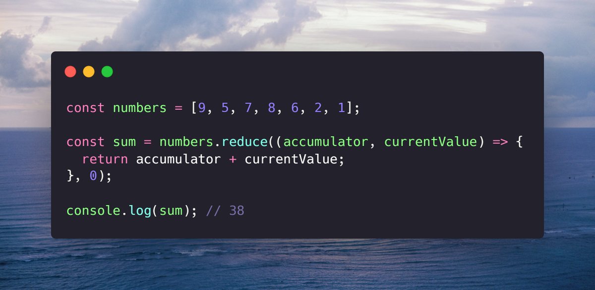 stackfrenzy's tweet photo. Sometimes all it takes is one "aha!" moment. 💡
 reduce() went from confusing to one of my favorite JavaScript array methods. 🚀

#JavaScript #WebDev #Frontend #CodingJourney https://t.co/1m5pH6ujMb