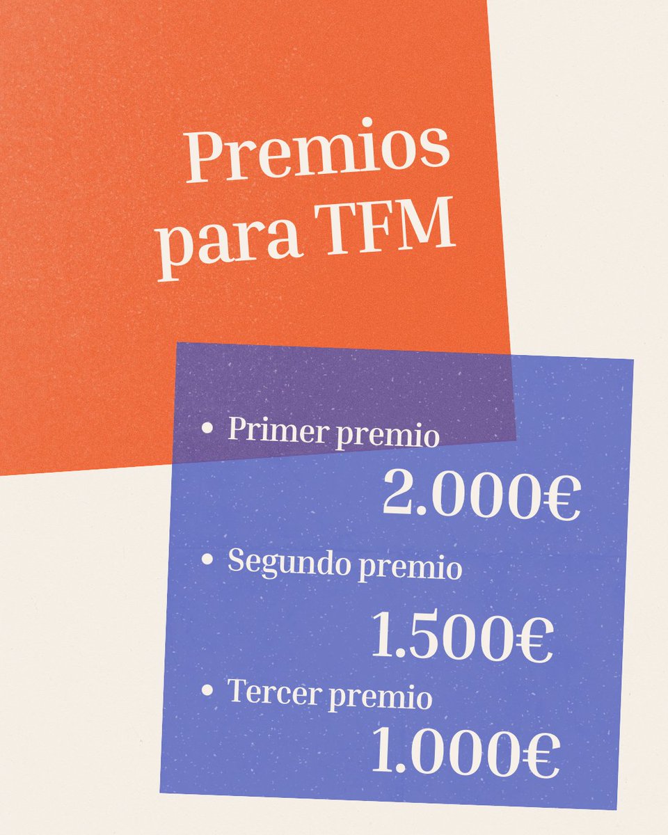 MUISOCIAL_UMH's tweet photo. 💶 Los TFM pueden optar a premios de 2.000 €, 1.500 € y 1.000 €.

📅 Solicitudes hasta el 29 de julio de 2026.

🔗 Consulta las bases y participa: https://t.co/XujPAeyqiu https://t.co/mHJrf8B2Aa