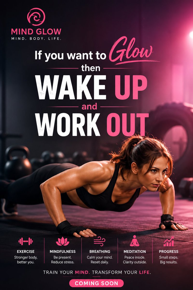 MindGlowpro's tweet photo. Your future doesn't change when you hit snooze.

It changes the moment you decide to show up.

Every early morning.
Every workout.
Every healthy choice.
Coming Soon.

#MindGlow #HealthyHabits #FitnessMotivation #MentalWellness #Mindfulness #WorkoutMotivation #HealthyLifestyle https://t.co/6dg2pEi29e