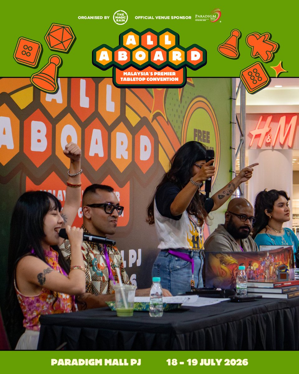 all_aboard_my's tweet photo. Laughter, chaos and wild twists filled our live interactive Dungeons &amp; Dragons session at All Aboard 2026! 👁️👁️ We'd like to thank Dungeon Mother Kir, Raj Mahal, Pudds, Keren Bala Devan and Mia Sara Shauki for leading us on an unforgettable adventure. https://t.co/bOnEC4CyOi