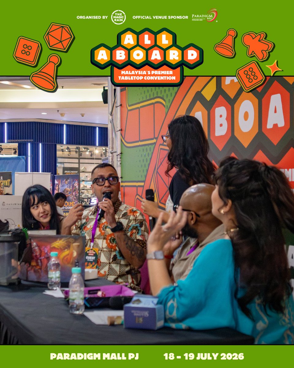 all_aboard_my's tweet photo. Laughter, chaos and wild twists filled our live interactive Dungeons &amp; Dragons session at All Aboard 2026! 👁️👁️ We'd like to thank Dungeon Mother Kir, Raj Mahal, Pudds, Keren Bala Devan and Mia Sara Shauki for leading us on an unforgettable adventure. https://t.co/bOnEC4CyOi