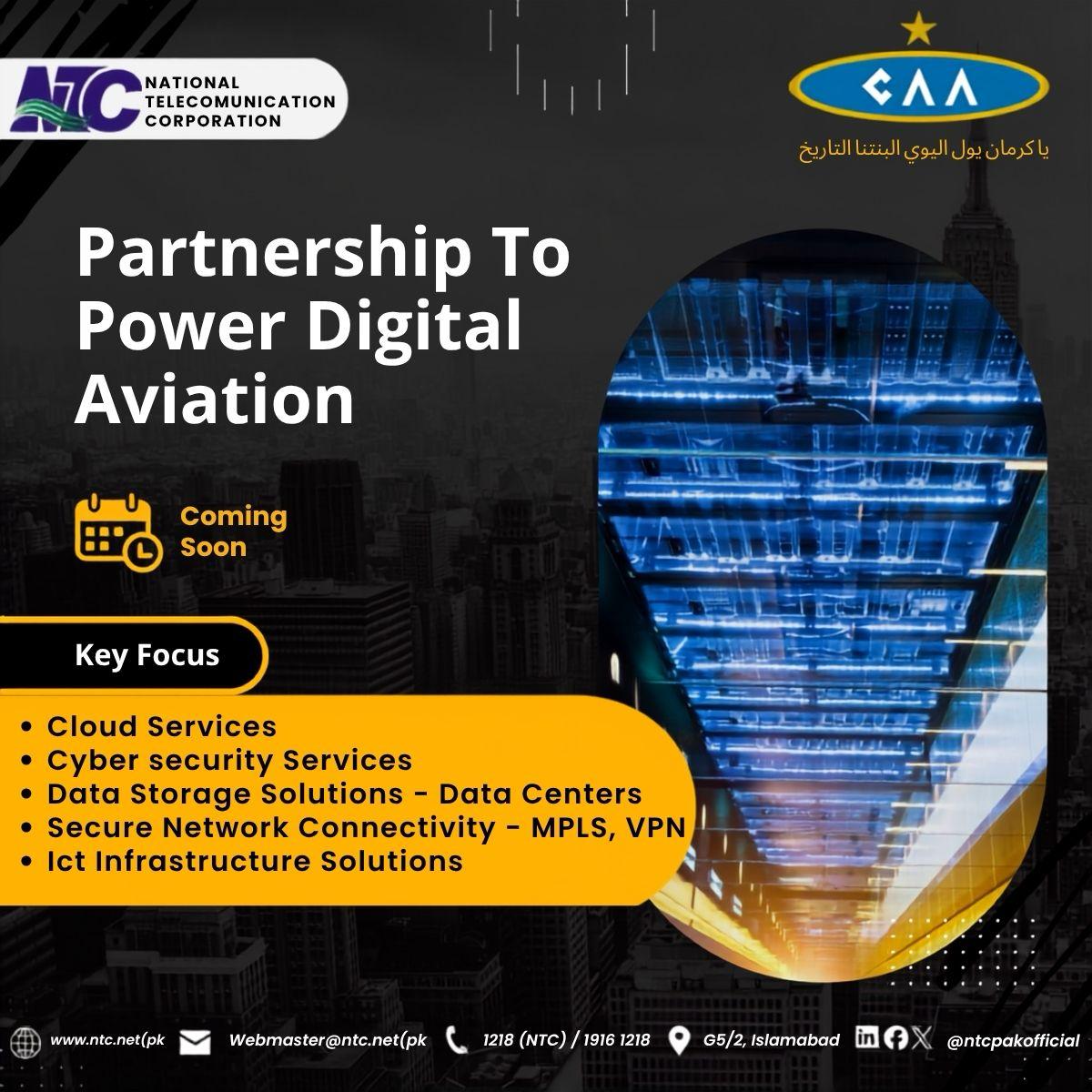 ntcpakofficial's tweet photo. NTC x CAA — Partnering to power Digital Aviation. Secure ICT infrastructure. Real-time data. Next-gen cybersecurity &amp; cloud. Coming soon.
#Digitalaviation, #DigitalInnovation, #DigitalIntelligence, #NTC, #CivilAviationAuthority. https://t.co/2eVgK0jk72