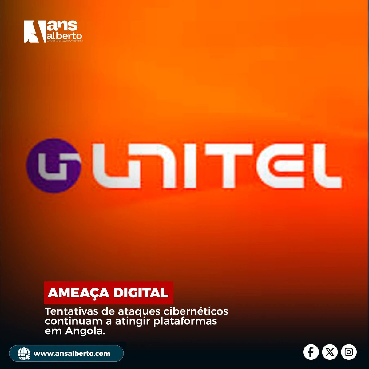 AnsAlberto1's tweet photo. A Unitel está a tornar-se a operadora mais frágil e vulnerável de Angola em matéria de cibersegurança.  

Falha de comunicação, exposição a vulnerabilidades e falta de ciberresiliência estão a destruir a confiança e a colocar em causa a liderança da empresa no mercado nacional. https://t.co/NMRFIVfb2S