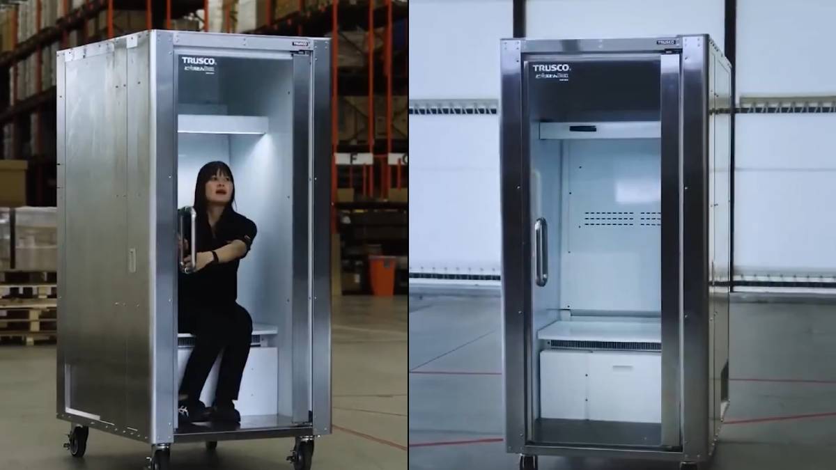 SaptashwaTV's tweet photo. Japan Introduces ‘Do Hiemon Box’ That Cools the Human Body Within Minutes

https://t.co/znvxNqbxYS

#Japan #DoHiemonBox #HumanRefrigerator #CoolingTechnology #Heatwave #SummerHeat #Innovation #ClimateChange #Technology #ExtremeHeat #HeatSafety #JapanInnovation #SmartTechnology #FutureTech #WorldNews