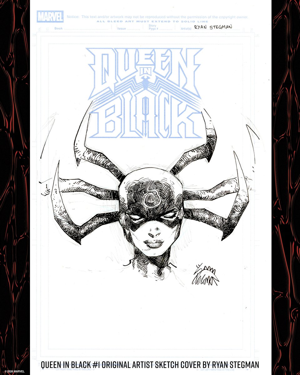 MarvelComicsHQ's tweet photo. These sketch covers are hotter than Hel! 🧵⬇️

Look for ultra-rare artist sketch covers by Iban Coello, Alex Saviuk, Ryan Stegman, Mark Bagley, Chip Zdarsky, Benjamin Su, Chris Campana, Enid Balam, Jim Rugg, Justin Mason, Mike Henderson, Ron Lim, and Scott Koblish in ‘Queen in Black’ #1 True Believers Blind Bags, available at your local comic shop this Wednesday. Plus, exclusive variant covers not available for individual purchase will be available inside every True Believers Blind Bag.