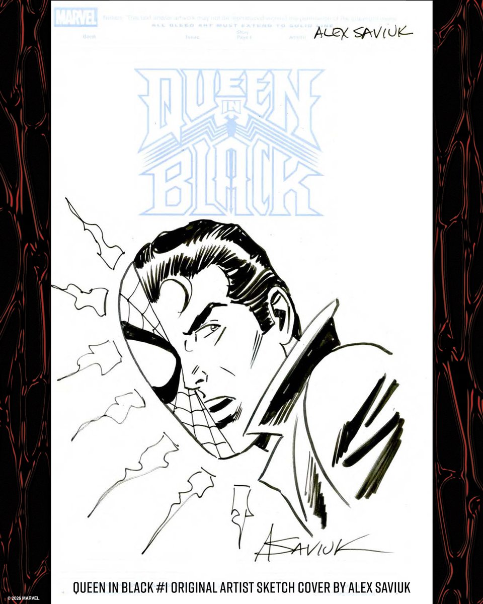 MarvelComicsHQ's tweet photo. These sketch covers are hotter than Hel! 🧵⬇️

Look for ultra-rare artist sketch covers by Iban Coello, Alex Saviuk, Ryan Stegman, Mark Bagley, Chip Zdarsky, Benjamin Su, Chris Campana, Enid Balam, Jim Rugg, Justin Mason, Mike Henderson, Ron Lim, and Scott Koblish in ‘Queen in Black’ #1 True Believers Blind Bags, available at your local comic shop this Wednesday. Plus, exclusive variant covers not available for individual purchase will be available inside every True Believers Blind Bag.
