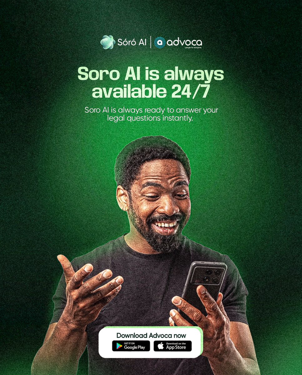 Advocapro's tweet photo. POV: it's 2am and you finally remember that legal question you've been meaning to ask 😂 

Sóró AI is up with you, answering instantly, 24/7. Download Advoca now and never wait for legal advice again.
https://t.co/M2uv4sOQB4

#fyp #viral #lawyer #tech #AI https://t.co/pJE9C6IePE