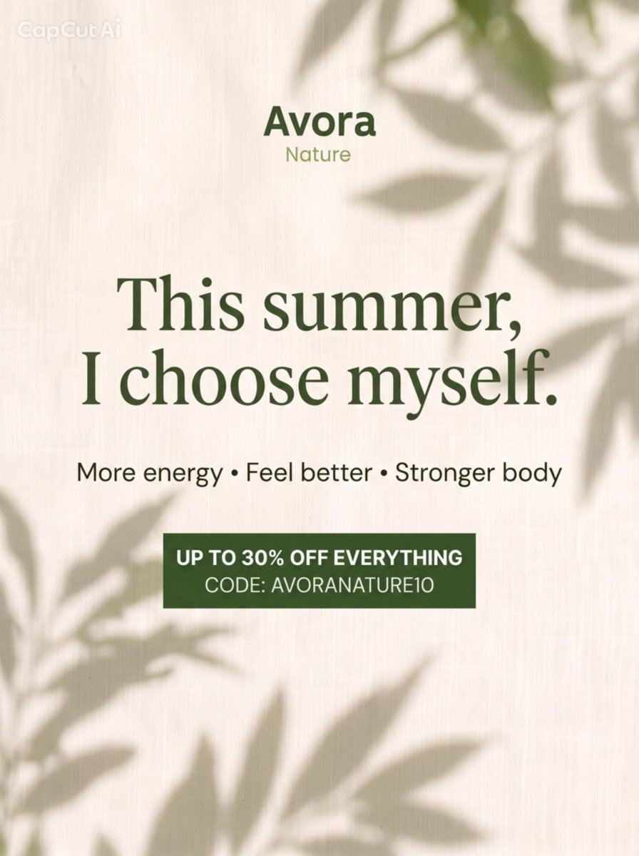 AvoraNature's tweet photo. 🚀 You don't want to miss this summer deal… Up to 30% off the entire range 💥 No code needed — just enjoy 👇 Want to save even more? Use code AVORANATURE10 🔥 👉 https://t.co/Ddi55wIyYv Small step. Big difference. 💚 #summerdeal #discount #health #supplements #sale https://t.co/54GpjmPepm
