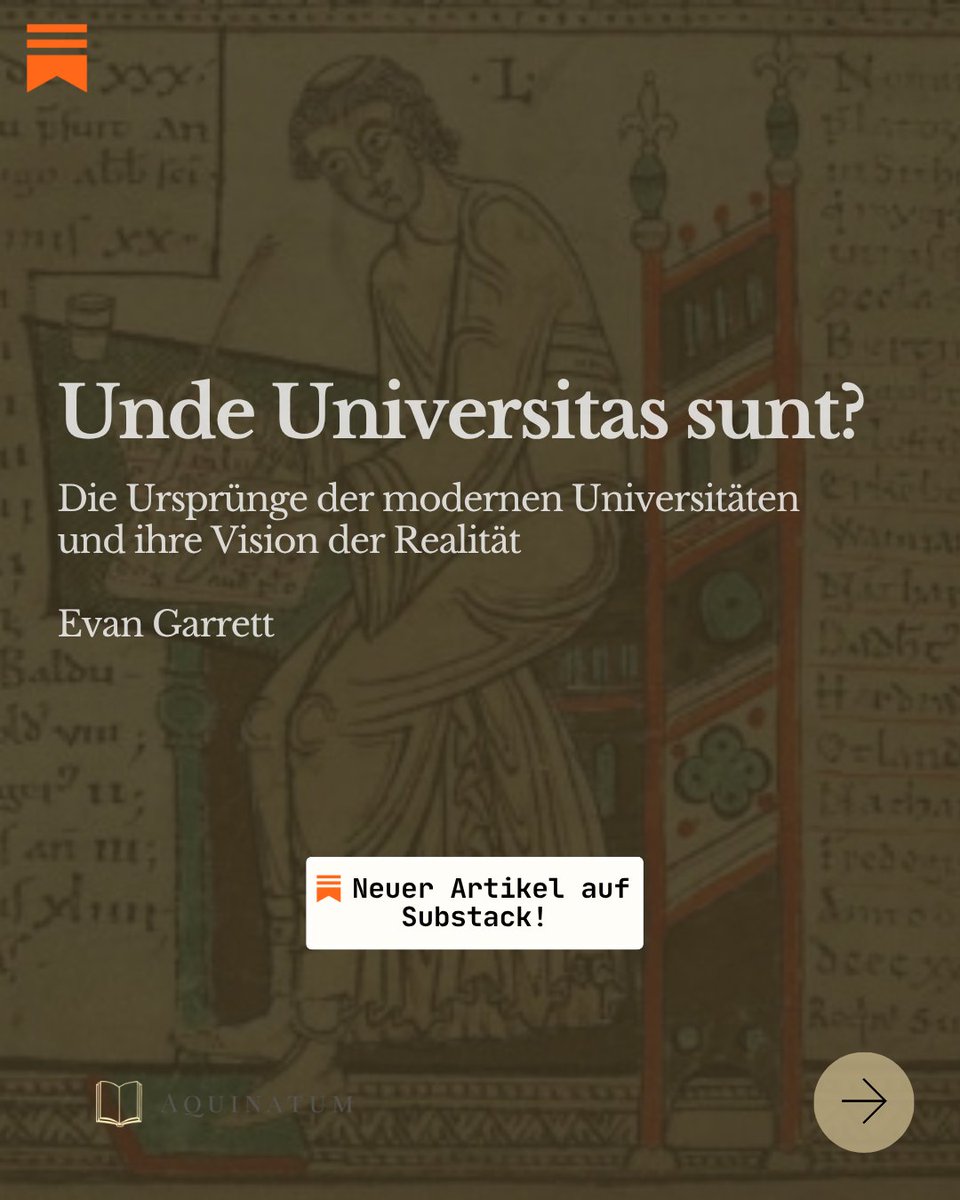 SuprHortumMurum's tweet photo. https://t.co/0JYcbcMXdK

My new post for @aquinatum . Universities are a live indicator of societal health, I would argue. They represent society's relationship to knowledge in general. There are concerning developments. We can however be inspired by their origins. https://t.co/uRWe9fmZLR