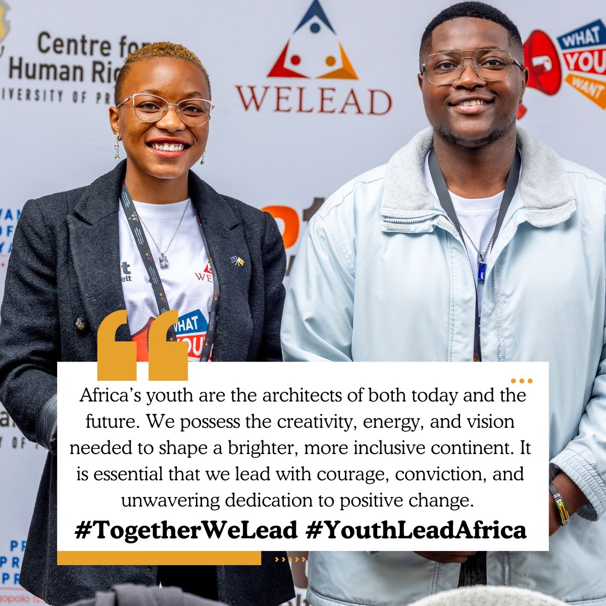 weleadteam's tweet photo. 🟦 Good morning, young leaders! Be determined to co-create the present and the future. The Africa you envision depends on your collective efforts.  
#YouthLeadAfrica #TogetherWeLead
@NAYOZimbabwe  @YetTrust @DeafZimTrust  @NYDT1  @youth_invest @tafireitakaedza  @GodsFlower_ @GlenDhliwayo  @glanyline  @tapiwa_chiriga @BorisCde @johncollinsZW @africaIYP @AUEUYouthLab  @euinzim @GIZAfricanUnion @RetzlaffCh @Che_Guevara_ZW @NawagunaS @ngadziore @MalemaZw @LenonMount @ropamakumire @MakomboreroH @marko_muropa @namataik_  @_DASonline @DanaiDChirawu @Mkhokhelee @nangozimbabwe @Zinasuzim @DougColtart @NicolaWatson13 @eva_tarie @ZimRightsLIVE @PhilFungurai @amnesty_zim @advora_1 @NicolaWatson13