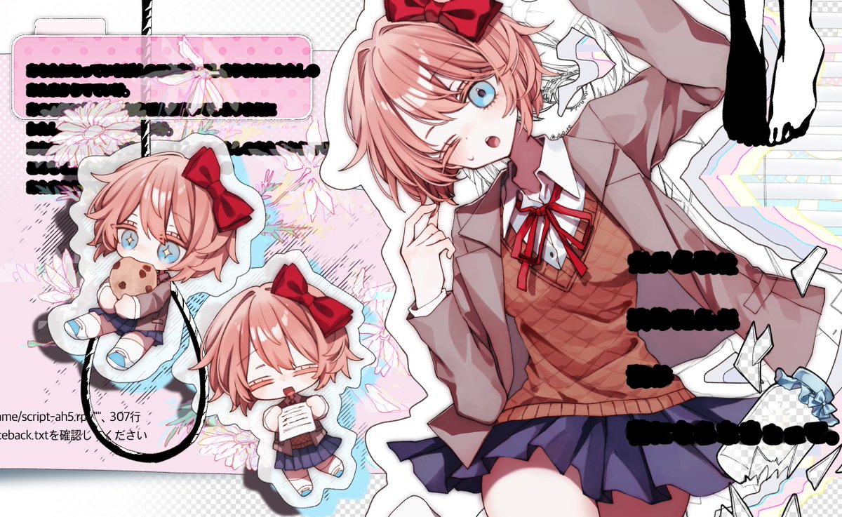 v0u0_re's tweet photo. ♥️ DDLC https://t.co/wFVzlSWUIS