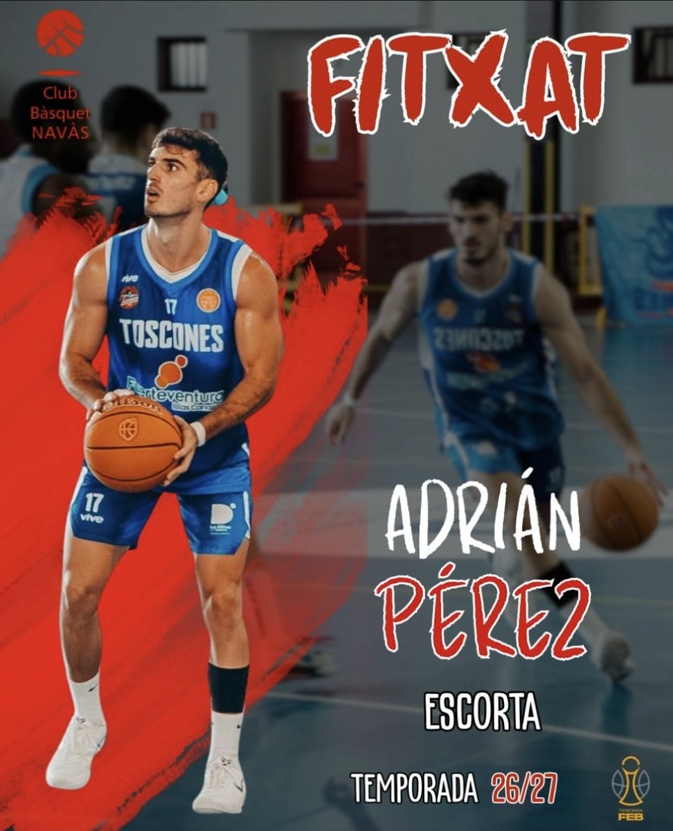 RumorsBQBages's tweet photo. 🔴⚪️ El CB Navàs incorpora dos jugadors més amb experiència a Tercera FEB, l'exterior ADRIÁN PÉREZ i l'interior CHRIST BONAZEBI. https://t.co/5BzuynNDEj