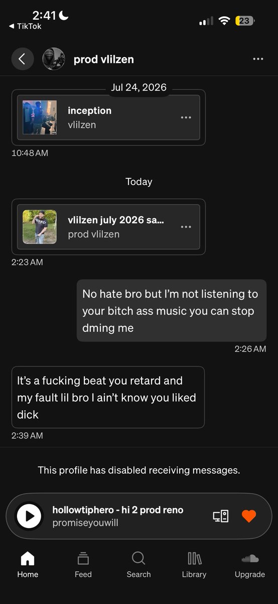 tdfnfriends's tweet photo. This lil ass dude mad asf bc I don’t wanna listen to his trash ass beats 😭😭 istg I hope this dude never goes up https://t.co/EAYMER6M86