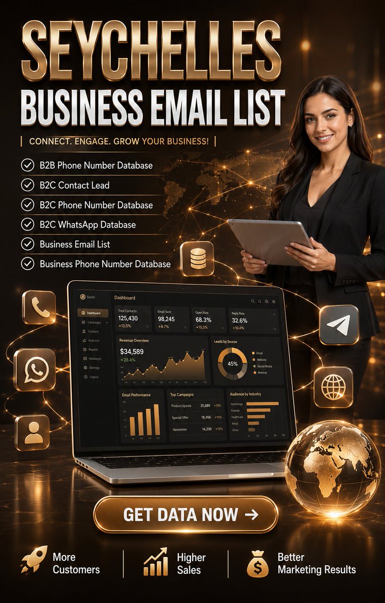 LeadToDatabases's tweet photo. #b2bdatabase
#consumerdatabase
#emaildatabases
#phonenumberlists
Reach decision-makers across Seychelles with a high-quality Business Email List. Verified, accurate, and regularly updated contact data.
Whatsapp: +639858085805
Telegram: @xhie01
https://t.co/3uB76M7tvS https://t.co/BRmLMg5d8s