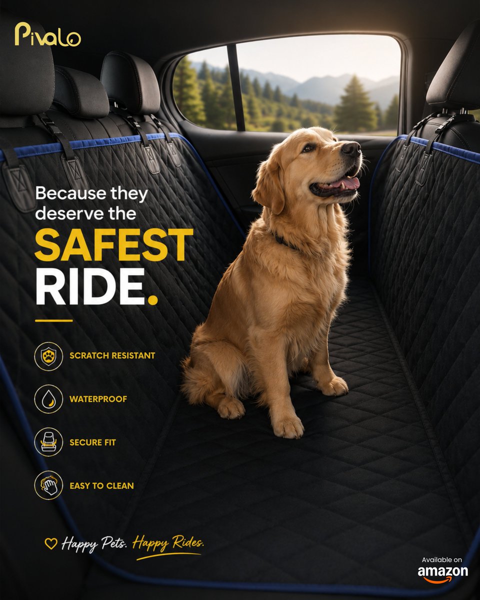 pivalostore's tweet photo. 🐶 Safe rides. Clean seats. Happy pets.

Pivalo's Pet Car Seat Cover is waterproof, scratch-resistant, secure, and easy to clean—made for every adventure with your furry companion.

🛒 Available on Amazon.

#PetTravel #DogLovers #Pivalo #CarAccessories https://t.co/bmCxlvhDqi