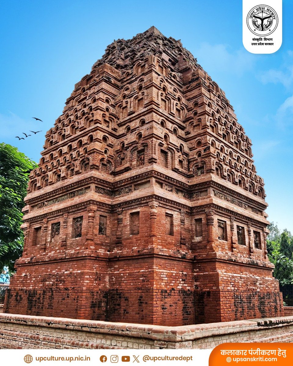 upculturedept's tweet photo. Built in bricks. Bound by history. 🧱✨

Standing tall in Bhitargaon, Uttar Pradesh, Eton ka Mandir is one of India's oldest surviving brick temples and a remarkable example of Gupta-era architecture.

#UPCultureDept https://t.co/gzsqcASt9T
