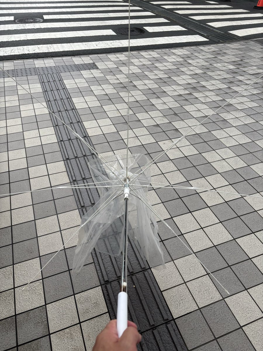 saaaty1's tweet photo. 雨が降ってきたから車のトランクにしまってたビニール傘もってきたんだ。
ワンプッシュで開いてびっくり。 https://t.co/3D2F7GCkLX