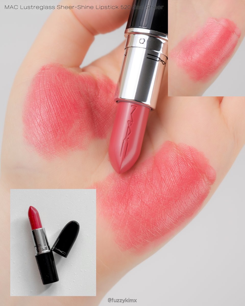 fuzzykimx's tweet photo. MAC Lustreglass Stainglass Lip Tint 938 Traffic
MAC Lustreglass Sheer-Shine Lipstick 520 See Sheer
MAC Lustreglass Sheer-Shine Lipstick 565 Gummy Bare
MAC Lustreglass Sheer-Shine Lipstick 561 Oh, Goodie https://t.co/TBPxueXUlU