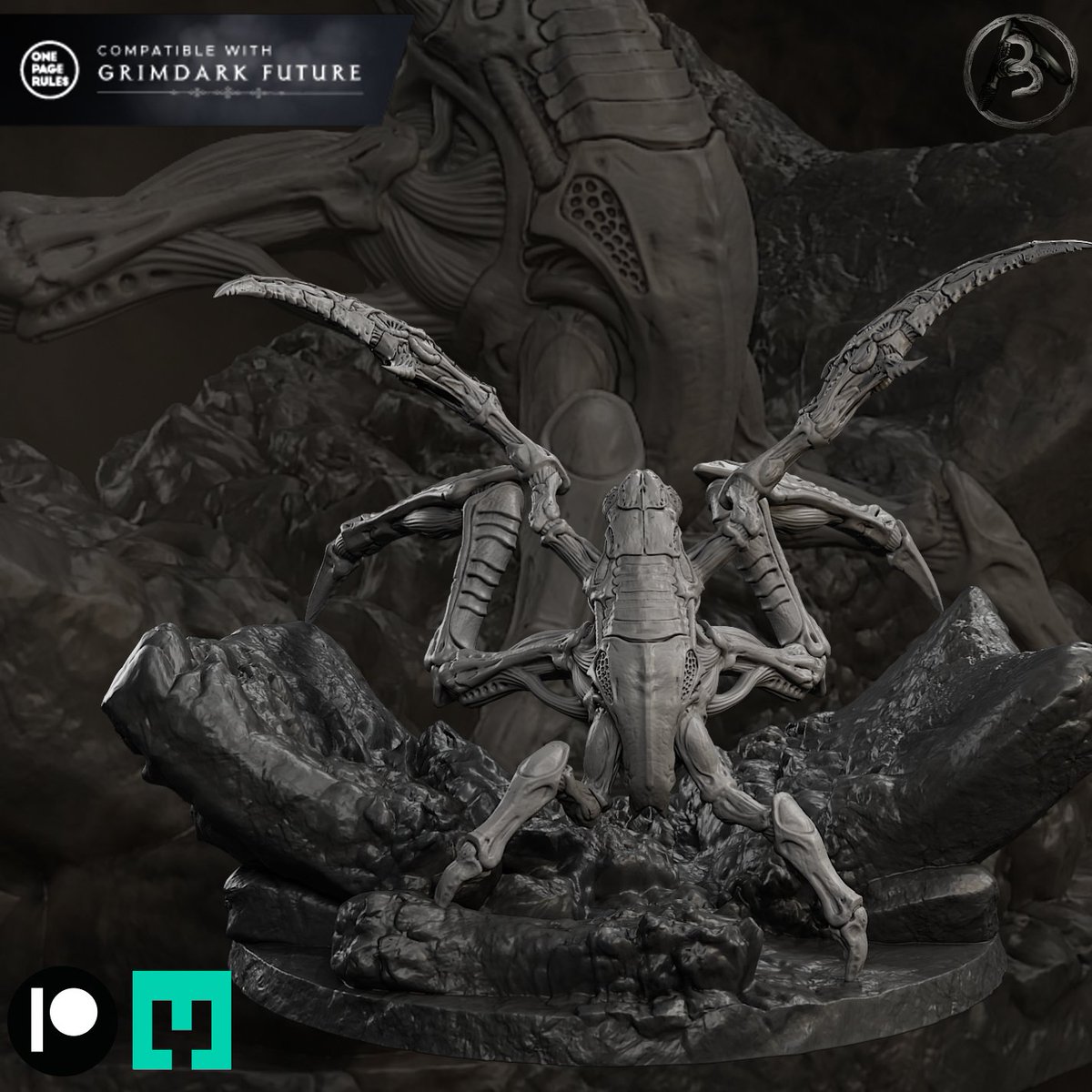 bLUARt8's tweet photo. Triarii Guard Stalker variant: terrain control through positioning. Fast. Agile. Built for broken ground. Get it on Patreon or Tribes. https://t.co/6TZdh5tTjq