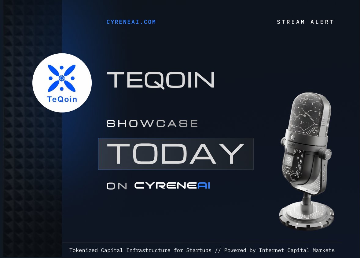 CyreneAI's tweet photo. Most chains were built for developers, not people.

- Wallet setup. 
- Bridging. 
- Switching networks. 

Half the users drop off before they even transact.

@teqoin fixes that with one wallet, unified liquidity, and near-zero fees.

Join the showcase today at 12:00 PM UTC on @CyreneAI