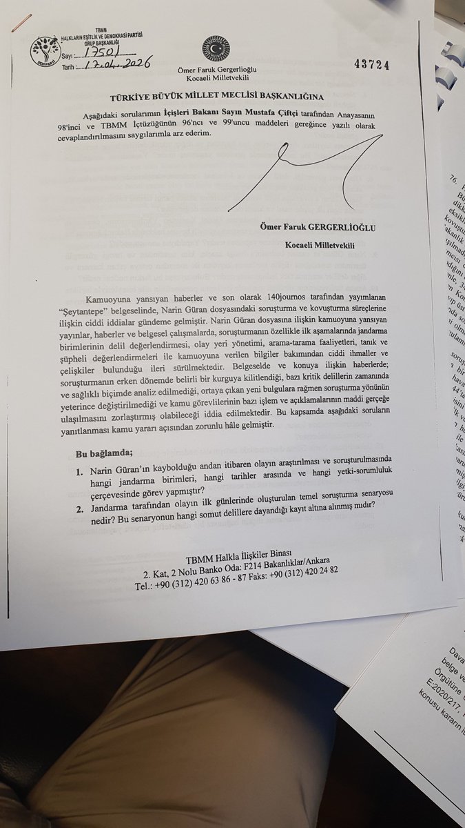 Ömer Faruk Gergerlioğlu tweet media
