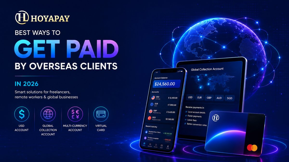 Hoyapay_easy's tweet photo. Get paid globally, hold USD, spend anywhere—one smarter way to manage overseas client payments. 
#HOYAPAY #USDAccount #GlobalPayments #CrossBorderPayments #ReceiveInternationalPayments #FreelancerLife 
Full:https://t.co/myXM3Y2UXC https://t.co/zUfcvYUyGm