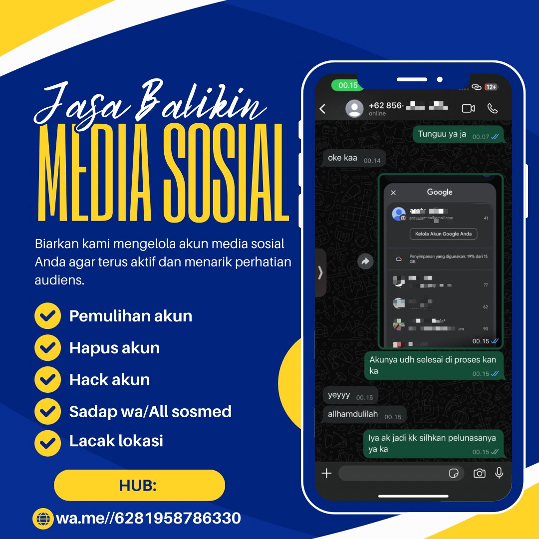 aizrys's tweet photo. HALLO OPEN SERVICE / PERBAIKAN AKUN SOSMED⬇️

melayani:⬇️
> Pulihkan/Balikin Akun
> Hapus Akun
> Hack Akun
> Sadap Wa/All Sosmed
> Restart/Reset Hp 
> Lacak Lokasi
(gmail,tiktok,twitter/x,instagram,
facebook,line,linkedln,DLL)

FAST RESPON WHATSAPP DI BIO
#zonauang https://t.co/0K1EiistKK