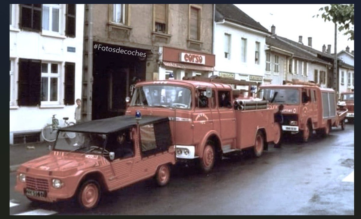 Raul_Olivan's tweet photo. @juanjoabsolut @historacing @VicarioMartin @LM__ @Jose_ArmandoGH Todos los estilos sirven para homenajear a estos héroes!!!!!!! les #pompiers de YUTZ, Moselle #bomberos #mehari #citroenMehari https://t.co/GBt5l2WY5X