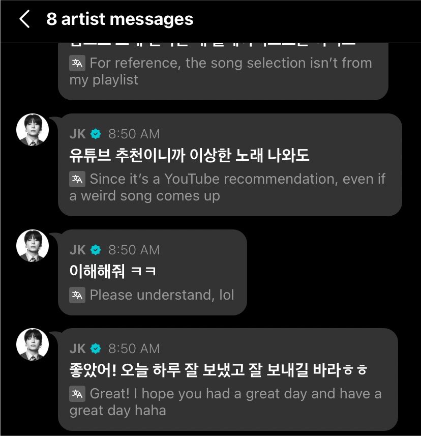 jeonIves's tweet photo. jungkook said this is not his personal playlist but from youtube and he’s sorry if something weird comes up… MY BABY☹️ https://t.co/CUulq9uc8v
