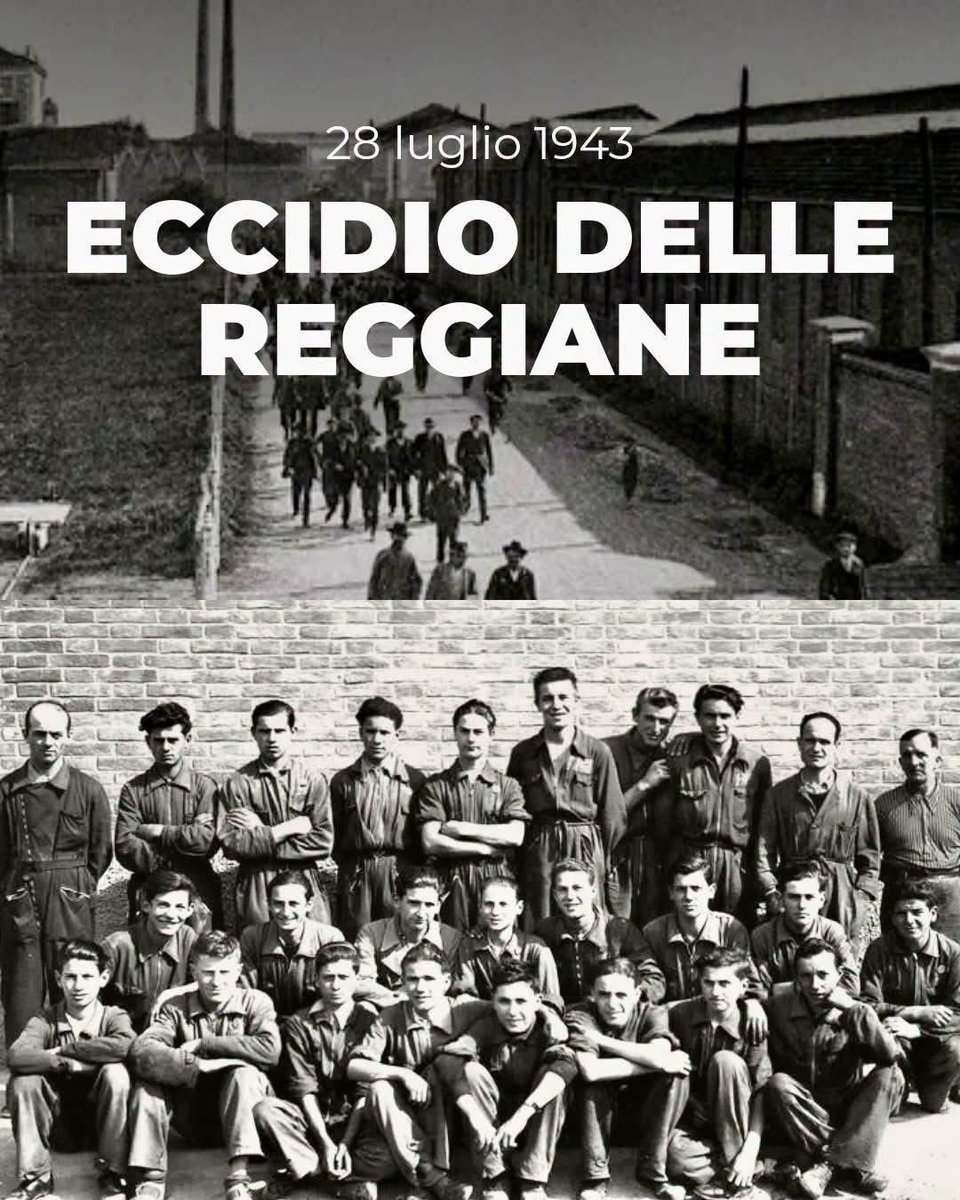 annapaolasanna's tweet photo. Il 28 luglio 1943, tre giorni dopo la caduta del fascismo, gli operai delle Officine Reggiane scioperarono chiedendo la pace. La manifestazione fu repressa sanguinosamente: nove morti e molti feriti. Iniziò la Resistenza 🌹 https://t.co/gtN0pODFgy